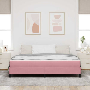 vidaXL Lit coffre avec matelas Rose 180 x 200 cm Tissu