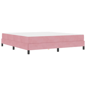 vidaXL Lit coffre avec matelas Rose 180 x 200 cm Tissu