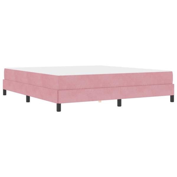 vidaXL Lit coffre avec matelas Rose 180 x 200 cm Tissu