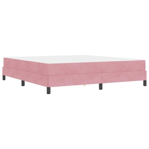 vidaXL Lit coffre avec matelas Rose 180 x 200 cm Tissu