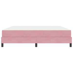 vidaXL Lit coffre avec matelas Rose 180 x 200 cm Tissu
