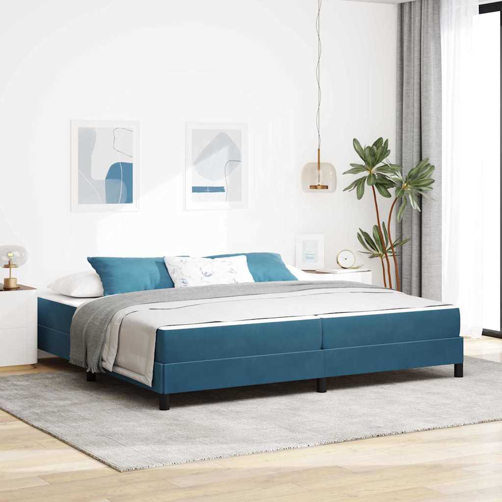 Boxspringbett mit Matratze Dunkelblau 200x200 cm