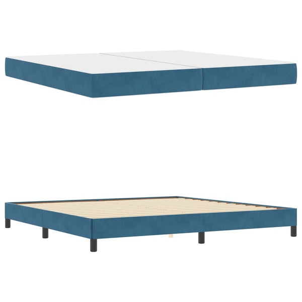 Boxspringbett mit Matratze Dunkelblau 200x200 cm