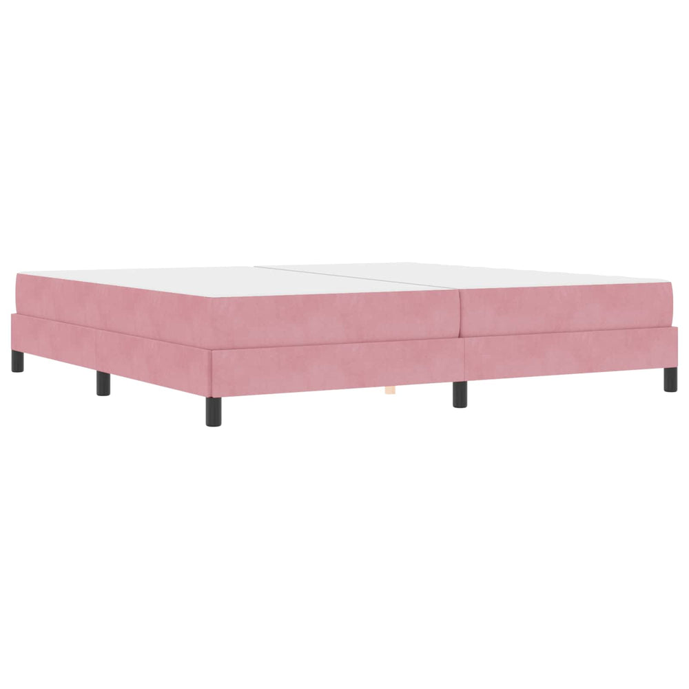 vidaXL Lit tapissier avec matelas Rose 200 x 200 cm Tissu