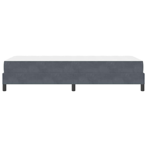 vidaXL Lit à sommier tapissier avec matelas Gris foncé 80 x 210 cm Tissu