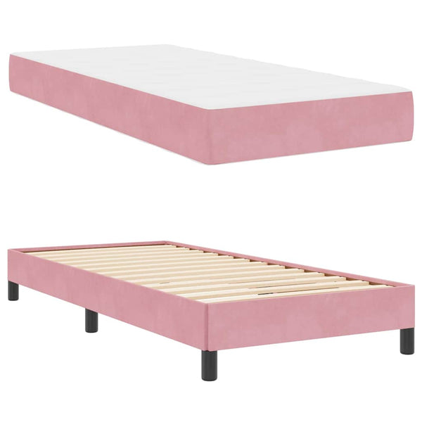 Boxspringbett Rosa 80x210 cm mit Matratze