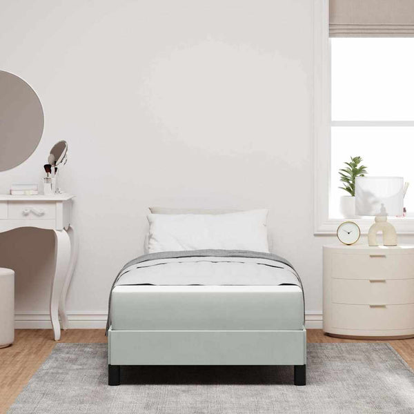 Boxspringbett mit Matratze Hellgrau 90x210 cm