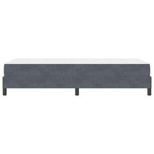 vidaXL Lit boxspring avec matelas Gris foncé 90 x 210 cm Tissu