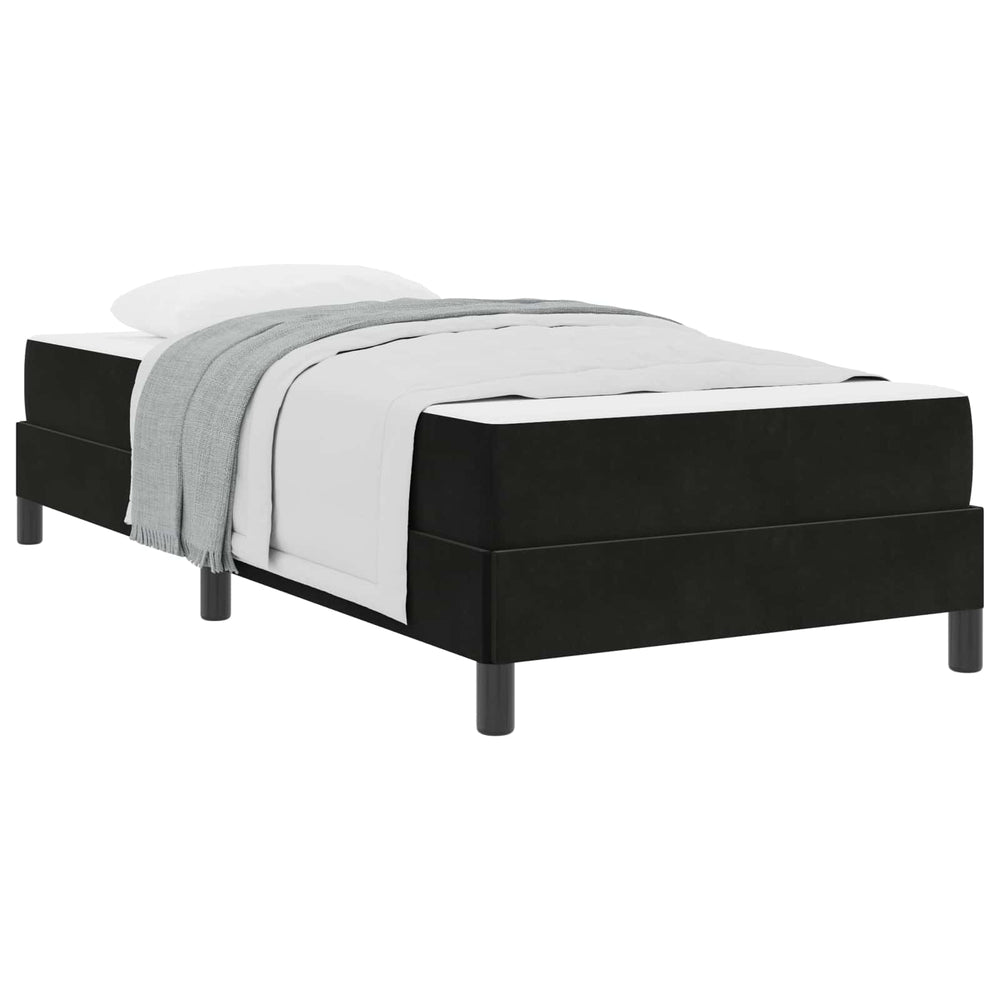 vidaXL Lit coffre avec matelas Tissu Noir 90 x 210 cm