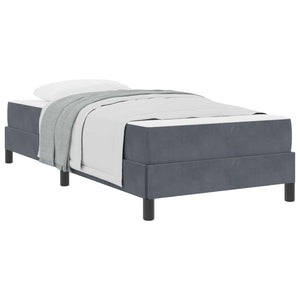 vidaXL Lit coffre avec matelas Gris foncé 100 x 210 cm Tissu