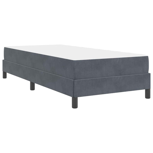 vidaXL Lit coffre avec matelas Gris foncé 100 x 210 cm Tissu
