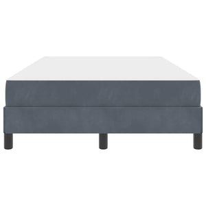 vidaXL Lit coffre avec matelas Tissu gris foncé 120 x 210 cm