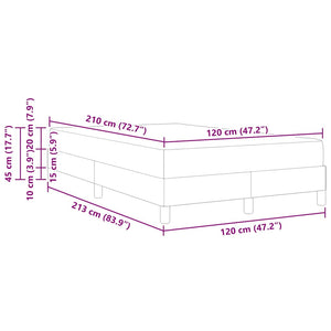 vidaXL Lit coffre avec matelas Tissu gris foncé 120 x 210 cm