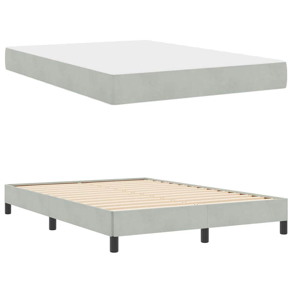 Boxspringbett mit Matratze Hellgrau 140x210 cm