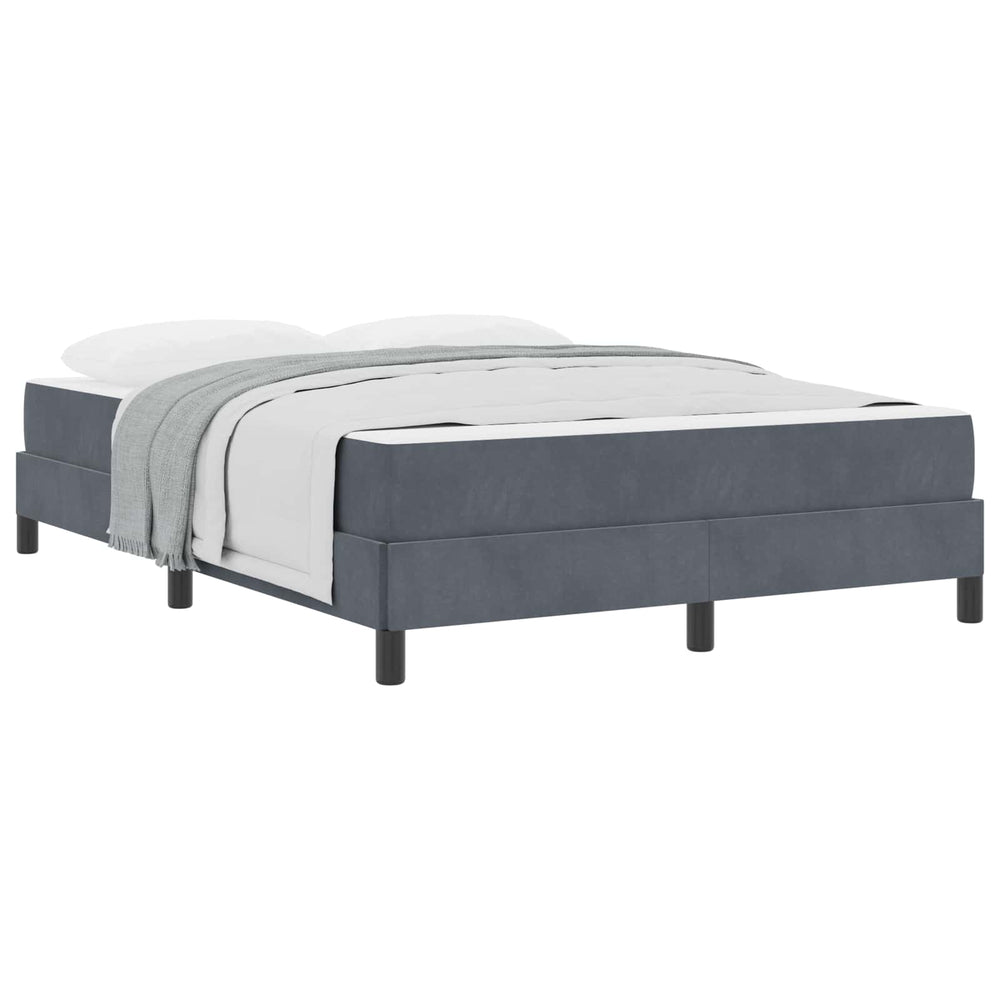 Boxspringbett mit Matratze Dunkelgrau 140x210 cm