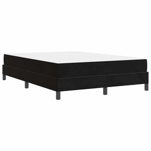 vidaXL Lit à sommier tapissier avec matelas Noir 140 x 210 cm Tissu