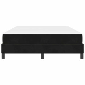 vidaXL Lit à sommier tapissier avec matelas Noir 140 x 210 cm Tissu