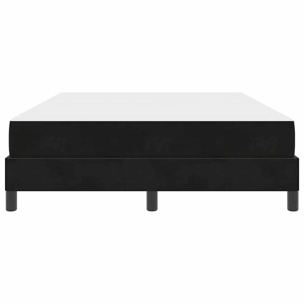 vidaXL Lit à sommier tapissier avec matelas Noir 140 x 210 cm Tissu