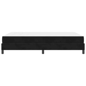 vidaXL Lit à sommier tapissier avec matelas Noir 140 x 210 cm Tissu