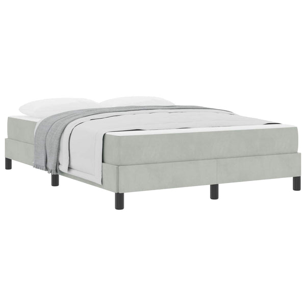 Boxspringbett mit Matratze Hellgrau 160x210 cm