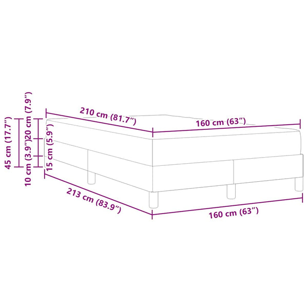 Boxspringbett mit Matratze Hellgrau 160x210 cm