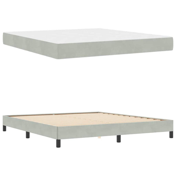 Boxspringbett mit Matratze Hellgrau 180x210 cm
