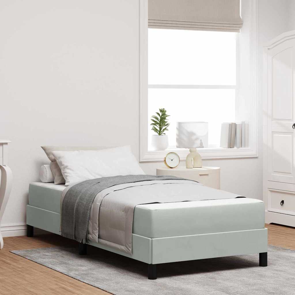 Boxspringbett mit Matratze Hellgrau 80x220 cm