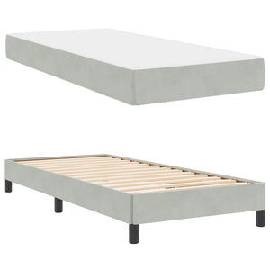 Boxspringbett mit Matratze Hellgrau 80x220 cm