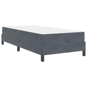 vidaXL Lit tapissier avec matelas Gris foncé 80 x 220 cm Tissu