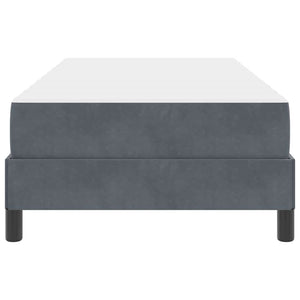 vidaXL Lit tapissier avec matelas Gris foncé 80 x 220 cm Tissu