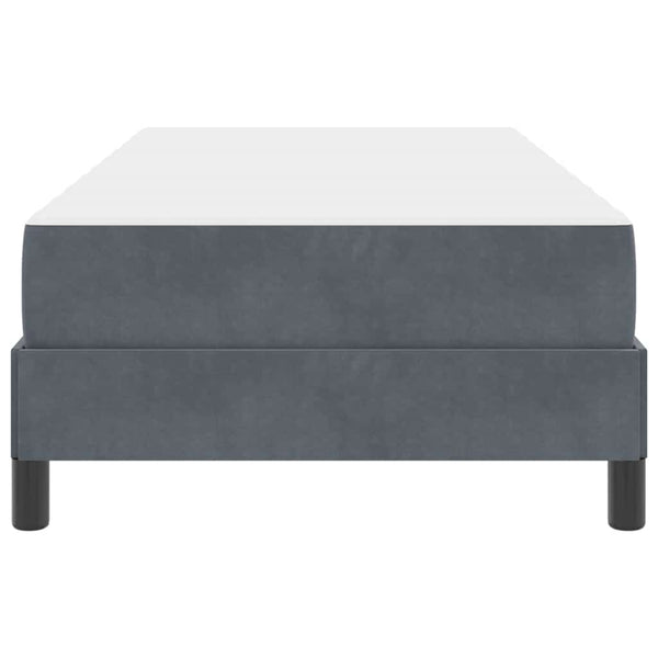 vidaXL Lit tapissier avec matelas Gris foncé 80 x 220 cm Tissu