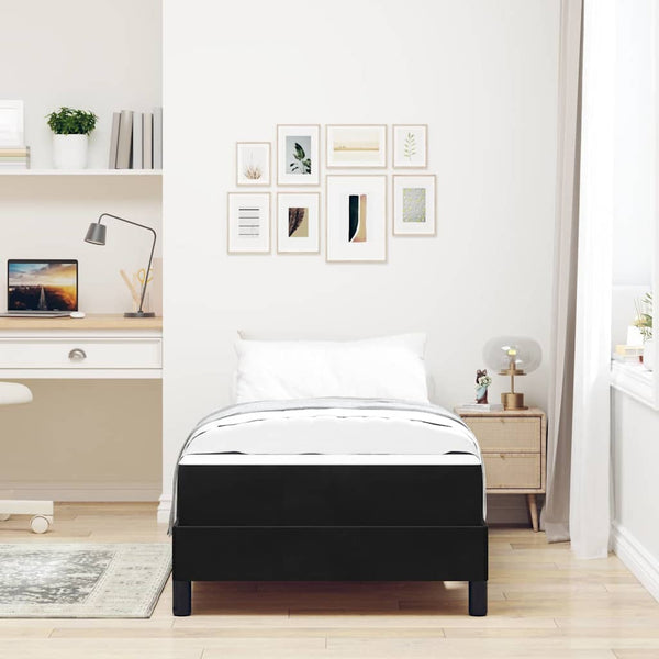 Boxspringbett mit Matratze Schwarz 80x220 cm
