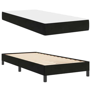 Boxspringbett mit Matratze Schwarz 80x220 cm