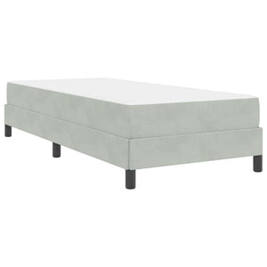 Boxspringbett mit Matratze 90x220 cm Hellgrau