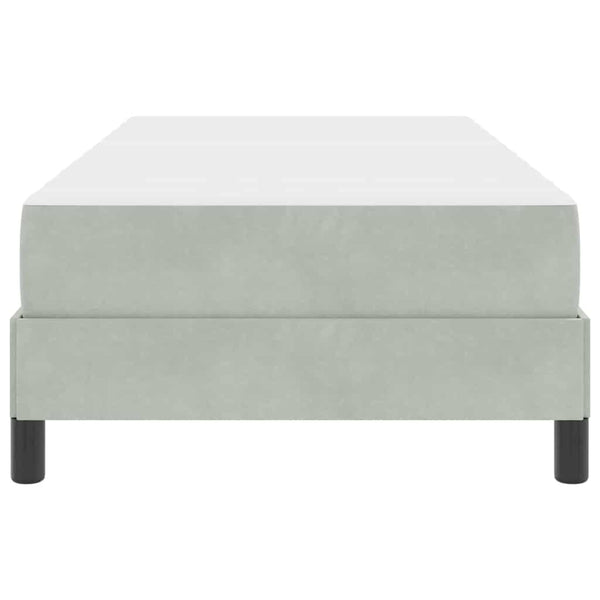 Boxspringbett mit Matratze 90x220 cm Hellgrau