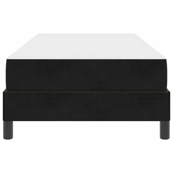 vidaXL Lit boxspring avec matelas noir 90 x 220 cm tissu