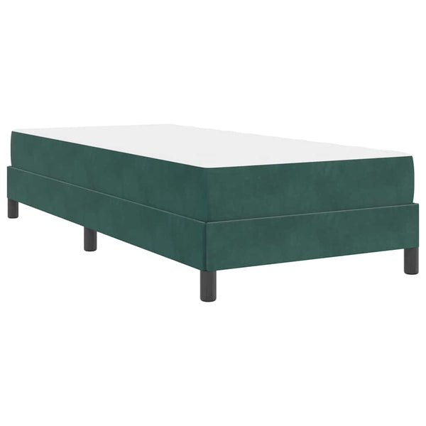 Boxspringbett Dunkelgrün 90x220 cm mit Matratze