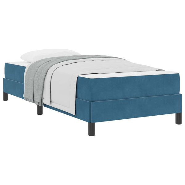 Lit tapissier avec matelas vidaXL Bleu foncé 90 x 220 cm Tissu