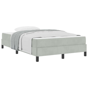 vidaXL Lit tapissier avec matelas Gris clair 120 x 220 cm Tissu