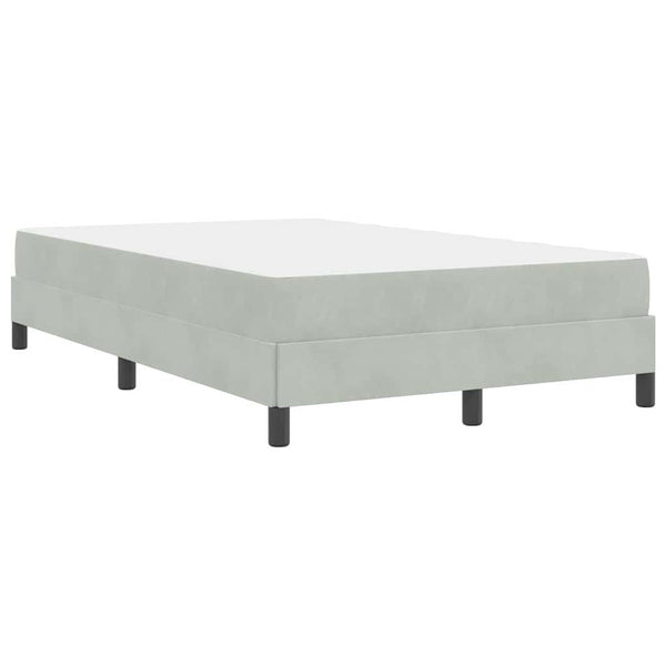 vidaXL Lit tapissier avec matelas Gris clair 120 x 220 cm Tissu