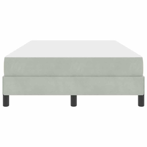 vidaXL Lit tapissier avec matelas Gris clair 120 x 220 cm Tissu