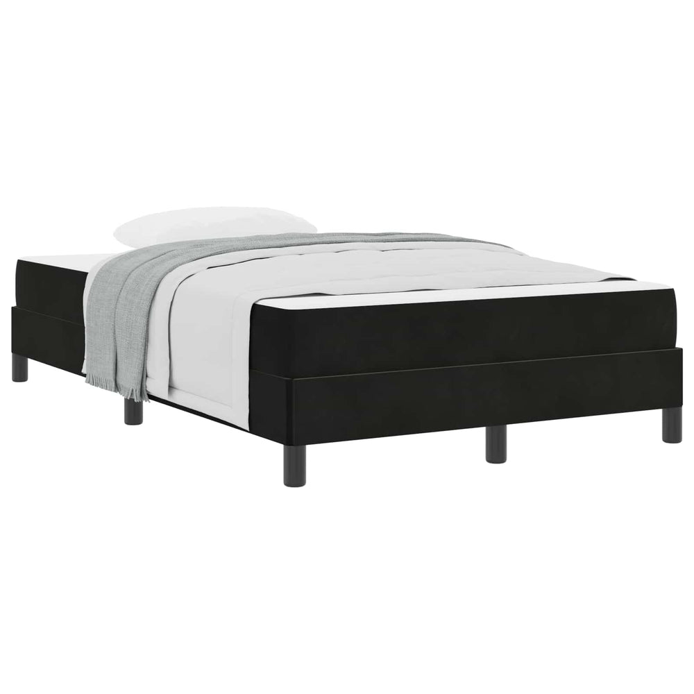 vidaXL Lit coffre avec matelas noir 120 x 220 cm tissu