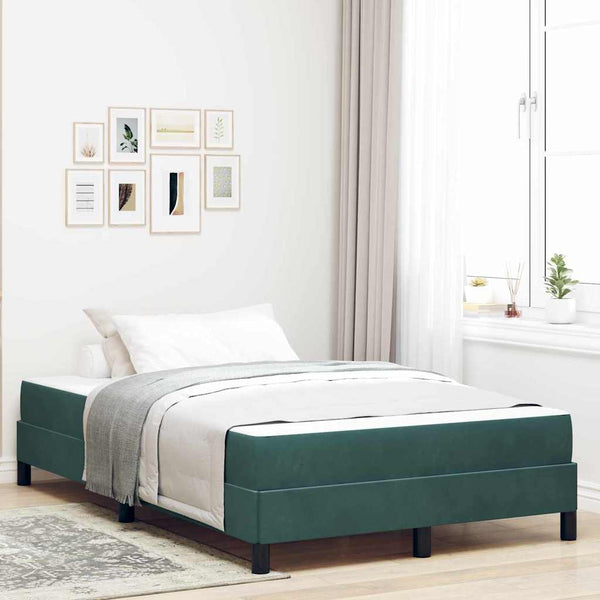 Boxspringbett mit Matratze Dunkelgrün 120x220 cm