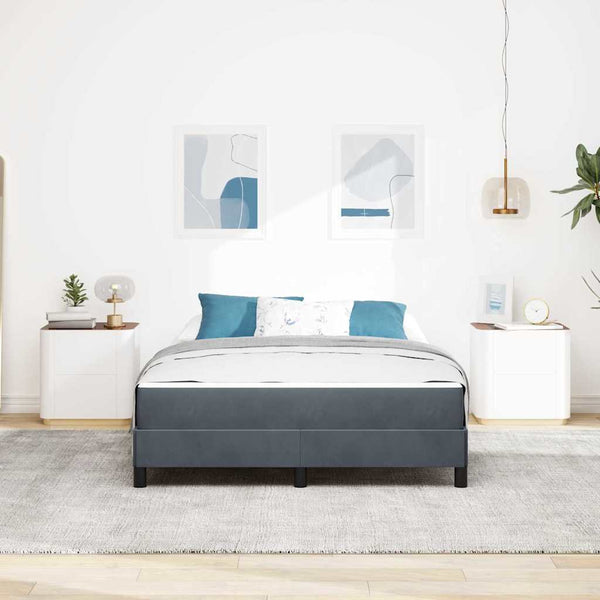 Boxspringbett mit Matratze Dunkelgrau 140x220 cm