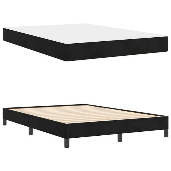 Boxspringbett mit Matratze 140x220 cm Schwarz