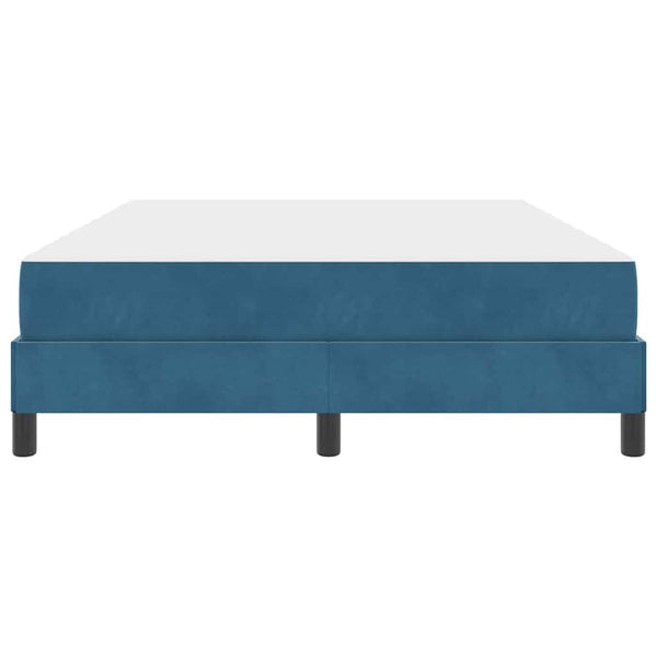 vidaXL Lit tapissier avec matelas bleu foncé 140 x 220 cm Tissu