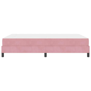 vidaXL Lit tapissier avec matelas Rose 140 x 220 cm Tissu