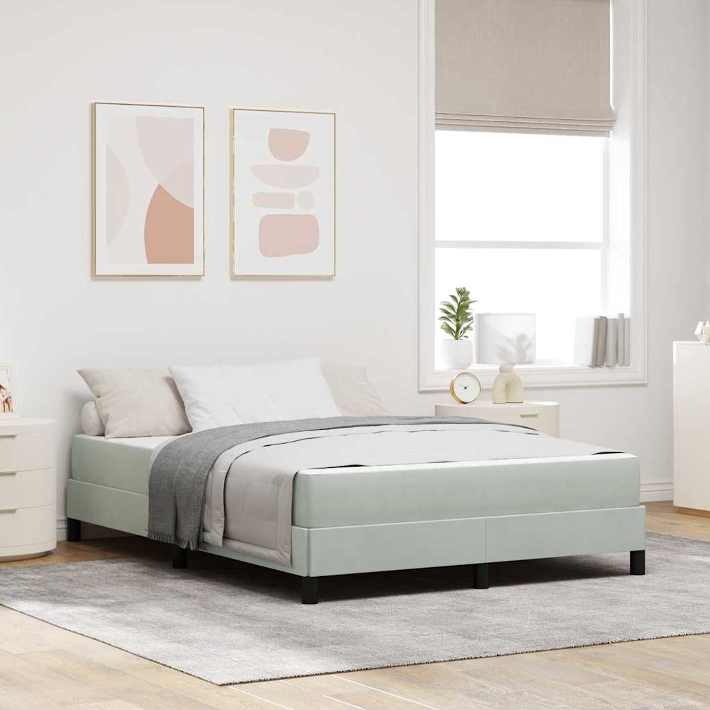 Boxspringbett mit Matratze Hellgrau 160x220 cm