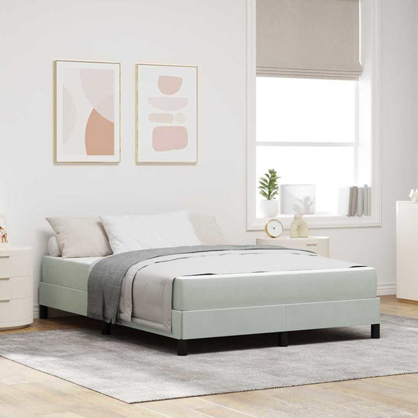 Boxspringbett mit Matratze Hellgrau 160x220 cm
