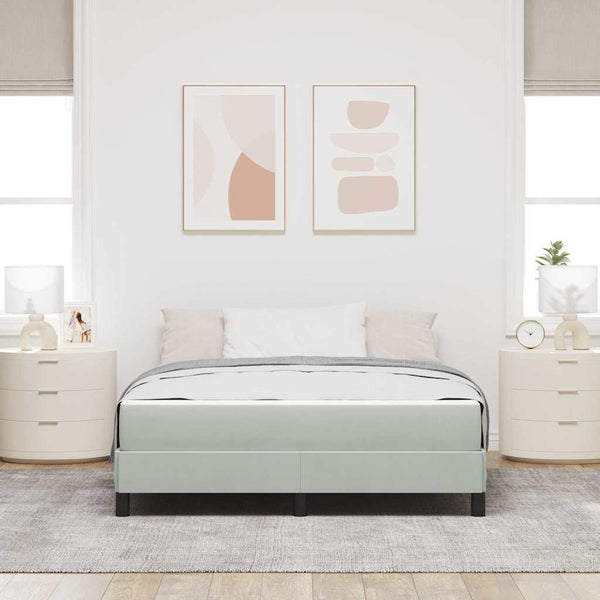 Boxspringbett mit Matratze Hellgrau 160x220 cm